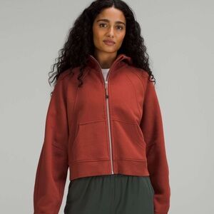 Women’s lululemon scuba full zip scuba in color cayenne